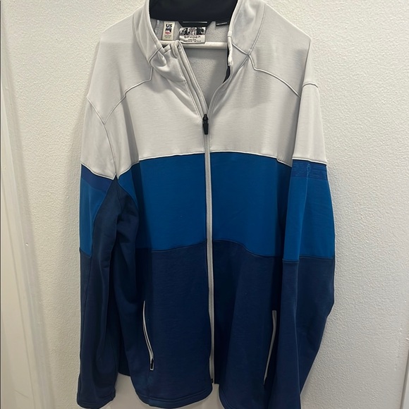 Spyder Colorblock Full-Zip Jacket - Gray, Blue, Navy - Picture 1 of 6